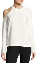 Thumbnail for your product : IRO Bherock Cold-Shoulder Long-Sleeve Crepe Top