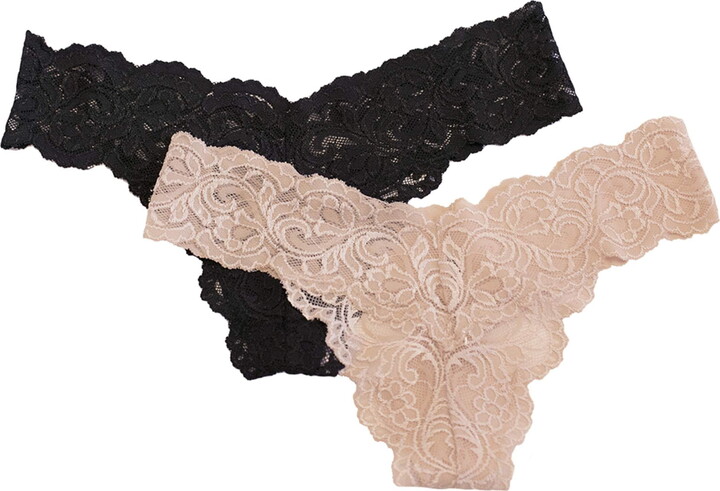 Smart & Sexy Women’s Signature Lace Thong, 2-Pack, Style-SA849