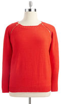 Thumbnail for your product : Anne Klein WOMENS Plus Knit Sweater with Zipper Detail