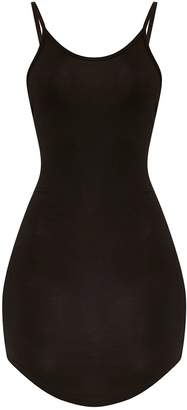 PrettyLittleThing Basic Black Jersey Strappy Mini Dress