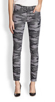 Thumbnail for your product : Current/Elliott Camouflage-Print Skinny Ankle Jeans