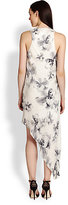 Thumbnail for your product : Haute Hippie Asymmetrical Printed Silk Dress