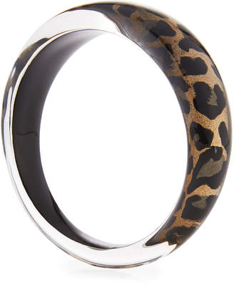 Alexis Bittar Tapered Leopard-Print Bangle