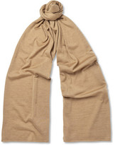 Thumbnail for your product : John Smedley Helden Knitted Cashmere and Silk-Blend Scarf
