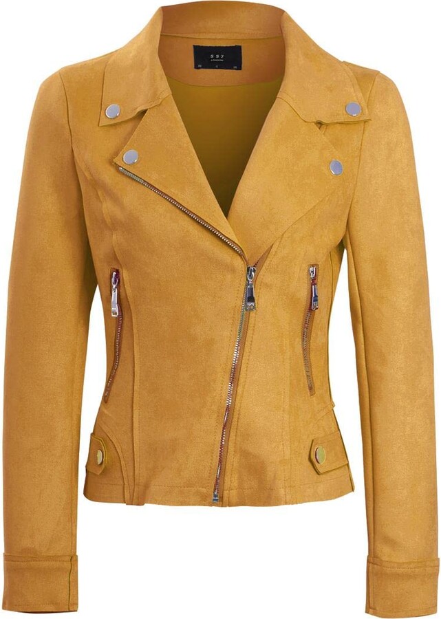 SS7 Womens Faux Suede Biker Jacket ShopStyle