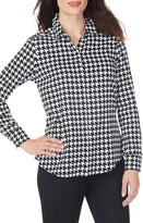 Thumbnail for your product : Foxcroft Ava Houndstooth Wrinkle-Free Shirt