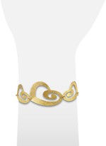 Thumbnail for your product : Stefano Patriarchi Etched Golden Silver Cut-Out Heart Link Bracelet