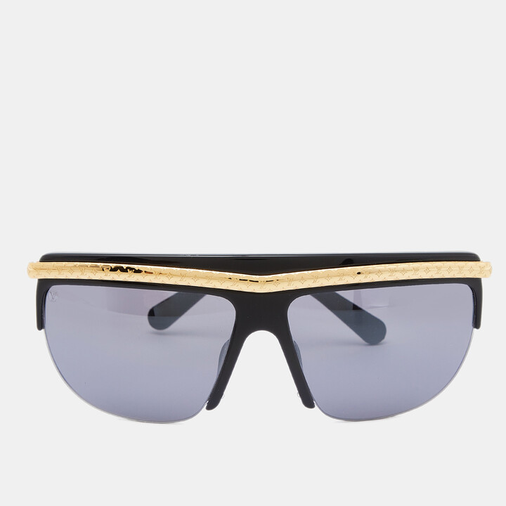 Louis Vuitton LV Edge Large Square Sunglasses Light Tortoise Acetate & Metal. Size W