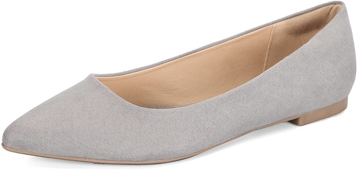 PENNYSUE Women's Pointed Toe Ballet Flats Casual Soft Slip On Classic Shoes