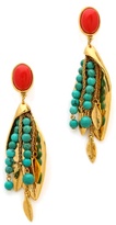 Thumbnail for your product : Aurélie Bidermann Clip On Earrings with Turqouise Stones