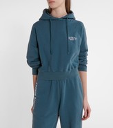 Thumbnail for your product : Rotate by Birger Christensen Cropped cotton jersey hoodie
