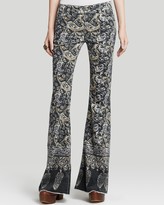 Thumbnail for your product : Free People Jeans - Indian Print Bali Flare Corduroy in Night Combo