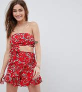 Thumbnail for your product : Sisters of the Tribe Sisters Of The Tribe Petite Bandeau Crop Top With Tie Detail Two-Piece