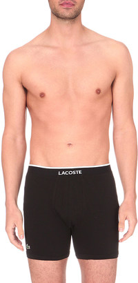 Lacoste Branded pack of two stretch-cotton trunks