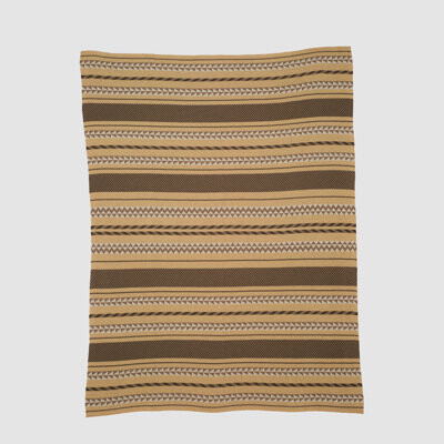 In2Green Cotton Sustainable Knit Throw Blanket | Holiday Gift - Geometric Stripe