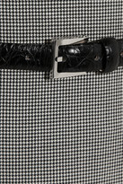 Thumbnail for your product : Michael Kors Belted houndstooth stretch-wool dress