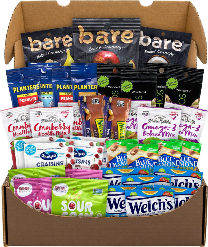 Snack Box Pros Fruits & Nuts Snack Box, 5 Oz, Box Of 37 Snacks
