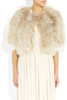 Thumbnail for your product : Lanvin Crystal-brooch shearling jacket