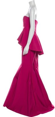 J. Mendel Silk Long Dress Pink