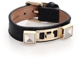 Proenza Schouler PS11 Small Crocodile-Embossed Leather Bracelet
