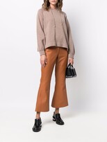 Thumbnail for your product : L'Autre Chose Flared Leather Cropped Trousers
