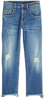 Thumbnail for your product : R 13 Boy Straight Leg Distressed Jeans
