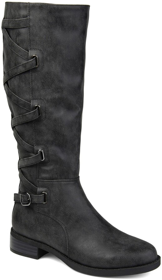 wide calf tall combat boots