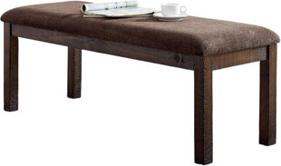 Red Barrel Studio Classic Elegant Design Wooden 1Pc Bench Only Dining Room Upholstered Seat Bench
