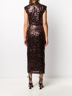 In The Mood For Love Sequinned Ruched Dress