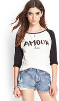 Thumbnail for your product : Forever 21 Amour Paris Baseball Tee