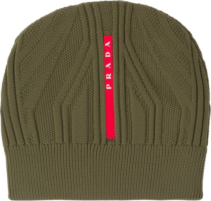 Prada Technical Knit Beanie - ShopStyle Hats