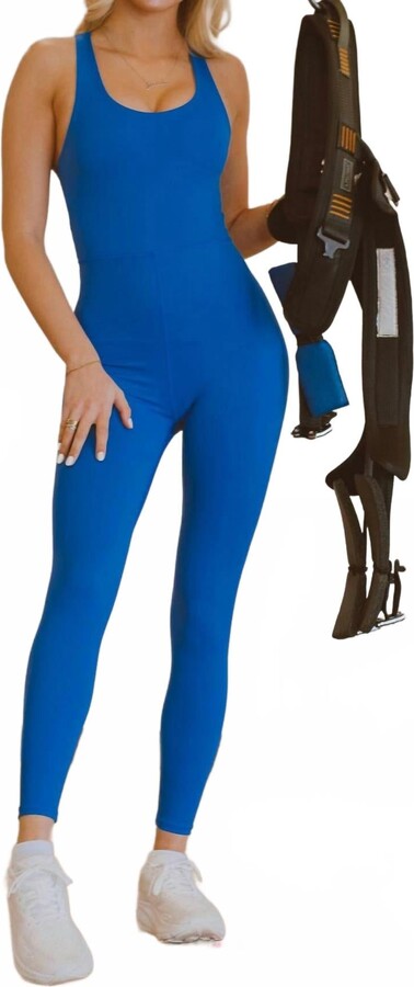 Inspira Bungee Babe Sleeveless Jumpsuit In Blue