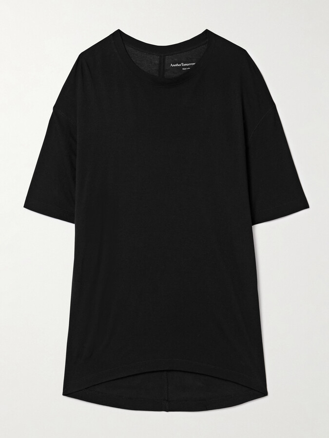 Another Tomorrow - Boy Lyocell-jersey T-shirt - Black