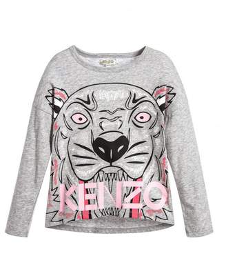 Kenzo Kids Tiger Print Long Sleeved T-shirt