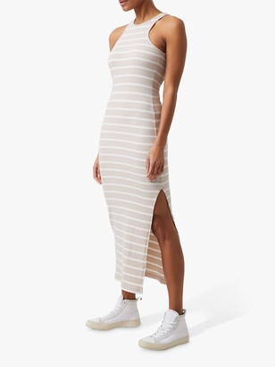 French Connection Tommy Stripe Ribbed Jersey Dress