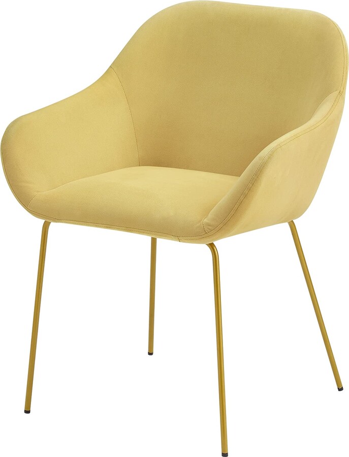 Ball & Cast Upholstered Dining Modern Accent Chair with Low Armrest