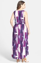 Thumbnail for your product : Sejour Jersey Cutaway Maxi Dress (Plus Size)