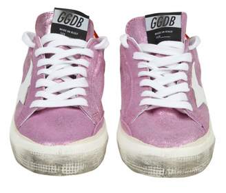 Golden Goose Sneakers May In Glitter Pink Suede