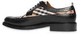 Thumbnail for your product : Burberry Brogue Detail Leather and Vintage Check Derby Shoes