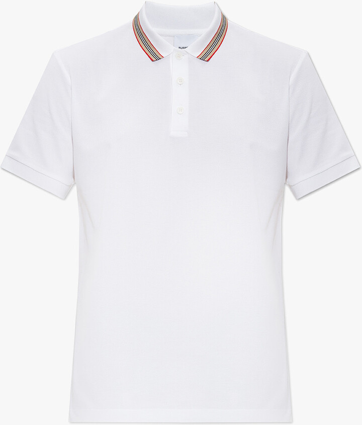 Monogram Motif Polo Shirt in Soft Fawn - Men