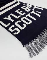 Thumbnail for your product : Lyle & Scott large logo scarf in navy