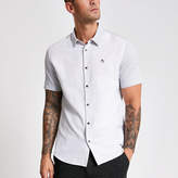 Thumbnail for your product : River Island White slim fit blocked Maison Riviera shirt