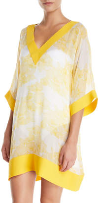 Chiara Boni La Petite Robe Helly Floral-Print Silk Coverup Tunic