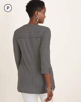 Thumbnail for your product : Chico's Chicos Petite Mixed-Stripe Button Tunic