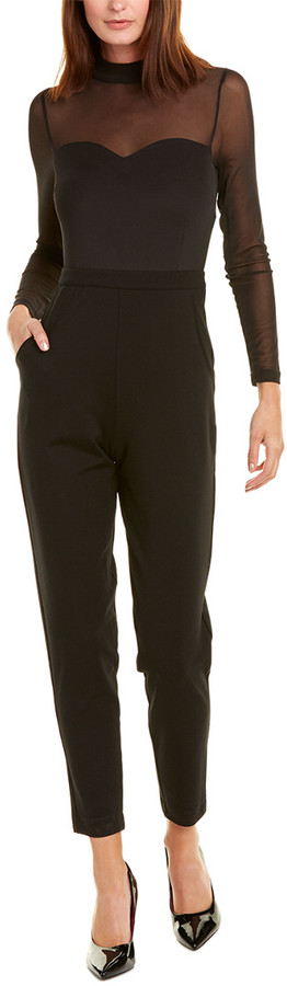 leah mesh & jersey jumpsuit