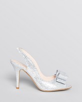 Thumbnail for your product : Kate Spade Evening Pumps - Celeste Slingback Bow Silver