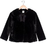 Thumbnail for your product : Milly Minis Girls' Faux-Fur Bow-Accented Coat