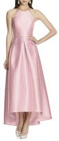 Thumbnail for your product : Alfred Sung High/Low Hem Sateen Halter Dress