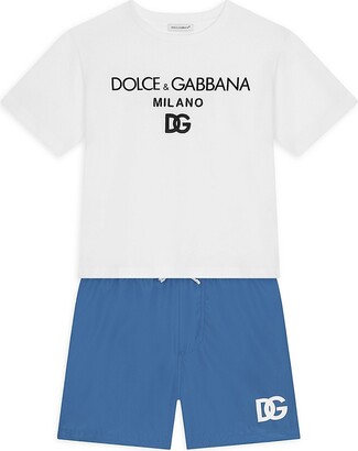 Dolce & Gabbana Little Boy's & Boy's Logo Swim Trunks