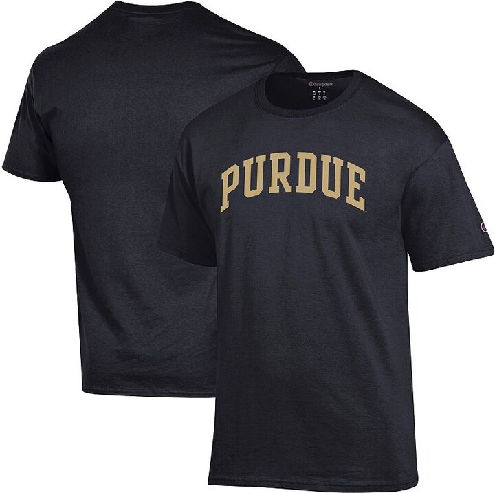 Men's Champion Black Purdue Boilermakers Basic Arch T-Shirt